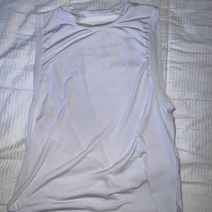 White fabletics workout tank